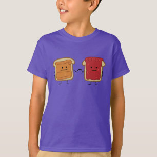 Peanut Butter en Jelly Fist Bump Vrienden toast T-shirt