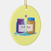 Peanut Butter en Jelly Keramisch Ornament (Rechts)