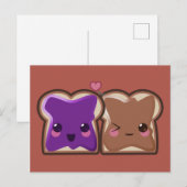 Peanut Butter en Jelly Love Briefkaart (Voorkant / Achterkant)