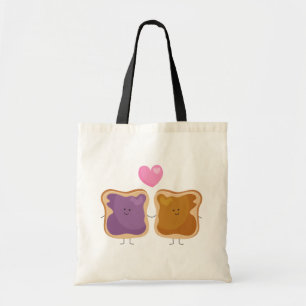 Peanut Butter en Jelly Love Canvas tas