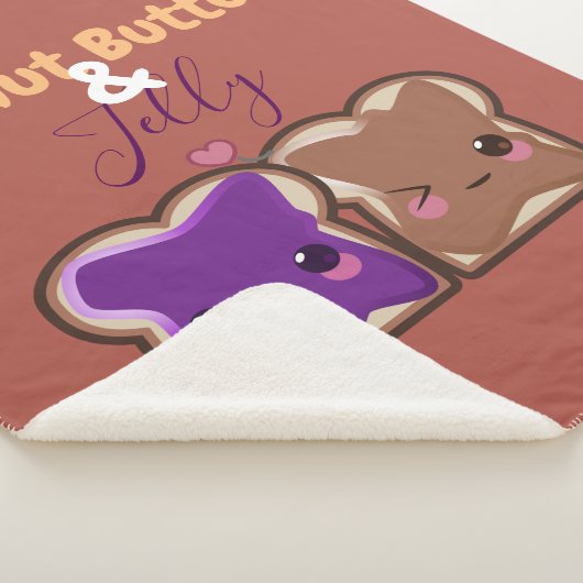 Peanut Butter en Jelly Love Sherpa Deken (3/4)