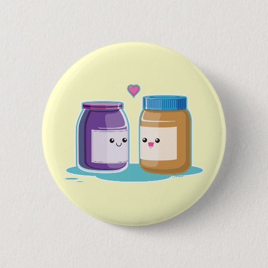 Peanut Butter en Jelly Ronde Button 5,7 Cm (Voorkant)