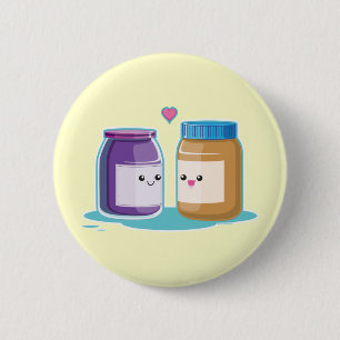 Peanut Butter en Jelly Ronde Button 5,7 Cm