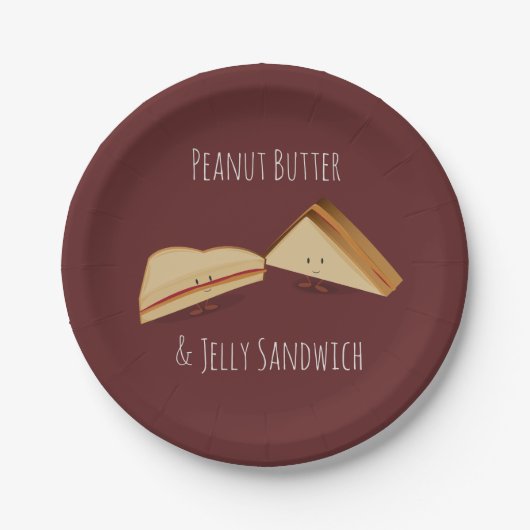 Peanut Butter en Jelly Sandwich | Bord papier (Voorkant)