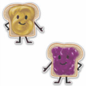 Peanut Butter en Jelly Sandwich Buddies Sticker (Voorkant)