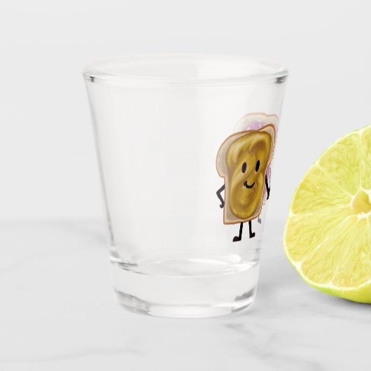 Peanut Butter en Jelly Sandwich Buddy Shot Glas (Links)