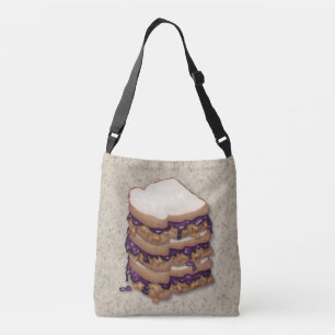 Peanut Butter en Jelly Sandwiches Crossbody Tas
