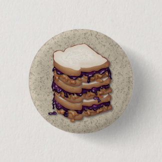 Peanut Butter en Jelly Sandwiches Ronde Button 3,2 Cm