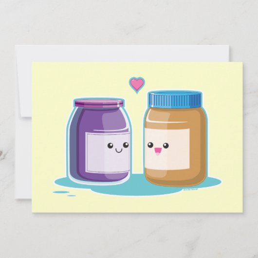 Peanut Butter en Jelly Save The Date (Voorkant)