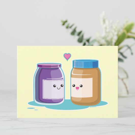 Peanut Butter en Jelly Save The Date (Staand voorkant)
