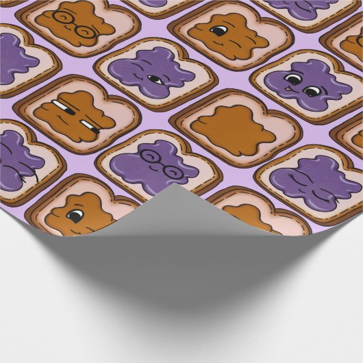 Peanut Butter en Jelly Wrapping Paper Cadeaupapier (Hoek)