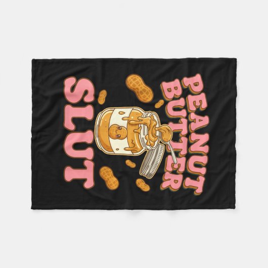 Peanut Butter Funny Peanut Butter Lovers Apparel Fleece Deken (Voorkant (Horizontaal))