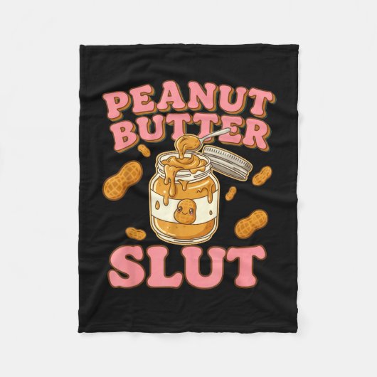 Peanut Butter Funny Peanut Butter Lovers Apparel Fleece Deken (Voorkant)