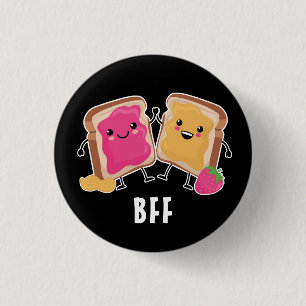 Peanut Butter + Jelly: BFF Funny Ronde Button 3,2 Cm