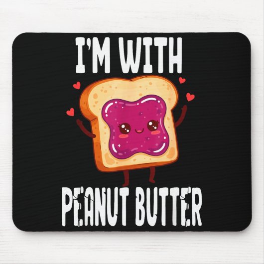 Peanut Butter Jelly Matching Couples Halloween Fun Muismat (Voorkant)