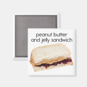 Peanut Butter & Jelly Sandwich-koelkast Magnet Magneet (Voorkant / Achterkant)