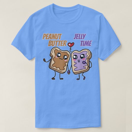 Peanut Butter Jelly Time BFF Love Match Perfect T T-shirt (Design voorkant)