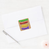 Peanut Butter Jelly Time Vierkante Sticker (Envelop)