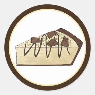 Peanut Butter Pie Social Party Dessert Bake Sale Ronde Sticker