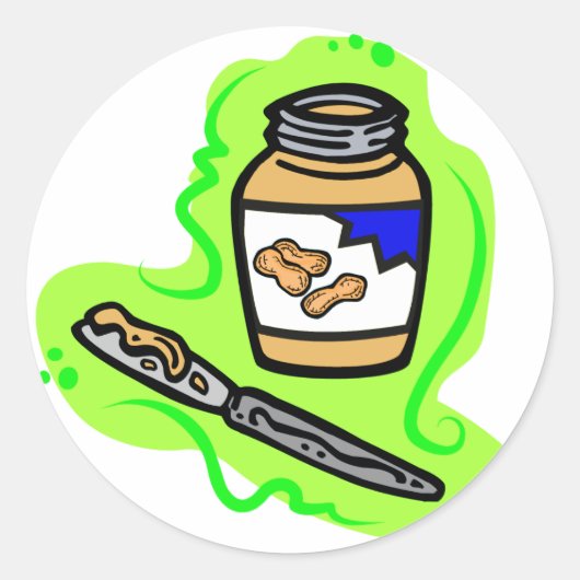 Peanut Butter Ronde Sticker (Voorkant)