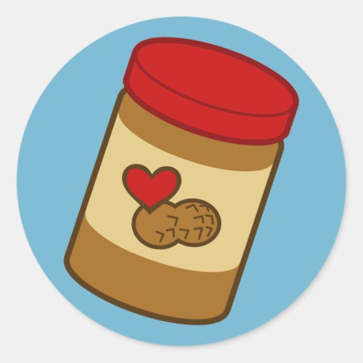Peanut Butter Ronde Sticker (Voorkant)