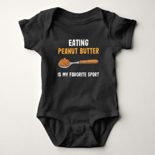 Peanut Butter Spoon Breakfast Favorite Sport Food Romper