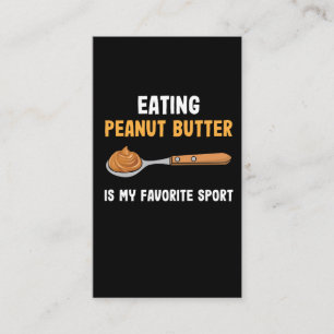 Peanut Butter Spoon Breakfast Favorite Sport Food Visitekaartje