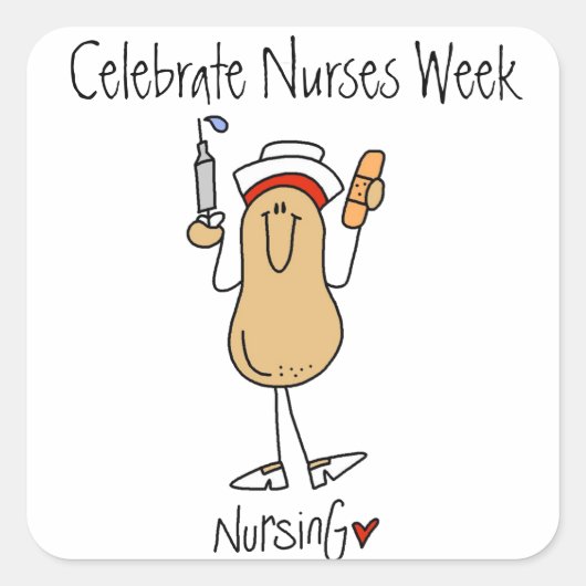 Peanut Celebrate Neurses Week Sticker (Voorkant)