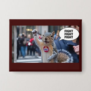 Peanut de Eekhoorn Grappige Conservatieve Kerst Button