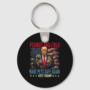 Peanut en Fred maken huisdieren weer veilig Trump Sleutelhanger