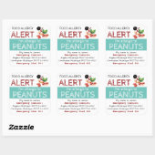 Peanut Food Allergy Sticker Light Blauwgroen (Vel)