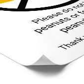 Peanut Free Classroom Sign School No Peanut Symbol Poster (Hoek)