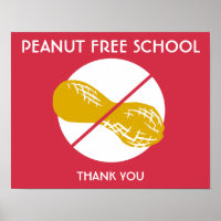 Peanut Free School Sign of School for School of Da