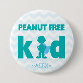 Peanut Free Superheld Boy Button (Voorkant)