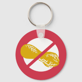 Peanut Free Symbool Red No Peanuy Kinder Sleutelhanger