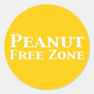 Peanut Free Zone Gifts Ronde Sticker