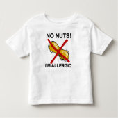Peanut NO Nuts Ik ben allergisch Kinder Shirts (Voorkant)