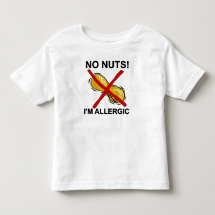 Peanut NO Nuts Ik ben allergisch Kinder Shirts