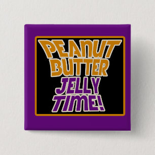 Peanutboterjeltijd Vierkante Button 5,1 Cm