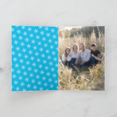 Peanuts | 3 persoons sneeuwman feestdagen kaart (Binnen)