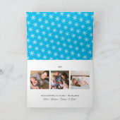 Peanuts | 3 persoons sneeuwman feestdagen kaart (Binnen)