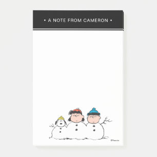 Peanuts   3 persoons sneeuwman post-it® notes