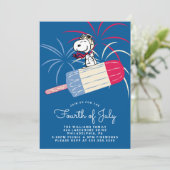 Peanuts 4 juli picknick feestdagenkaart (Staand voorkant)