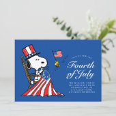 Peanuts 4 juli picknick feestdagenkaart (Staand voorkant)