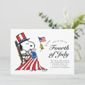 Peanuts 4 juli picknick feestdagenkaart (Staand voorkant)