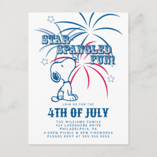 Peanuts 4 juli Star Spangled Fun Briefkaart