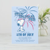 Peanuts 4 juli Star Spangled Fun Feestdagenkaart (Staand voorkant)