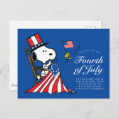 Peanuts 4th van juli Picknick Uitnodiging (Voorkant / Achterkant)