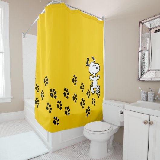 Peanuts | Afdrukpad Snoopy Paw Douchegordijn (In situ)