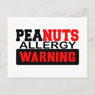 Peanuts Allergy Warning Briefkaart
